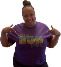 Load image into Gallery viewer, Bling Keep God First T-Shirt
